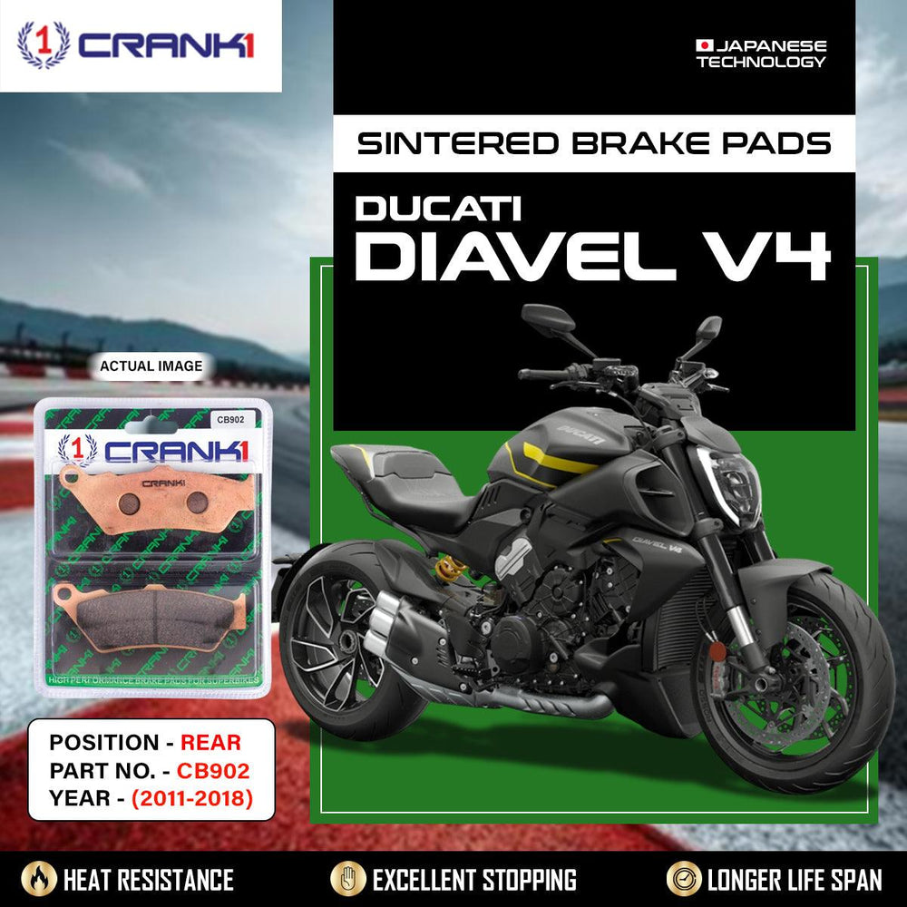 Sintered Brake Pads For Ducati Diavel V4 (2011-2018) - Rear - CB902