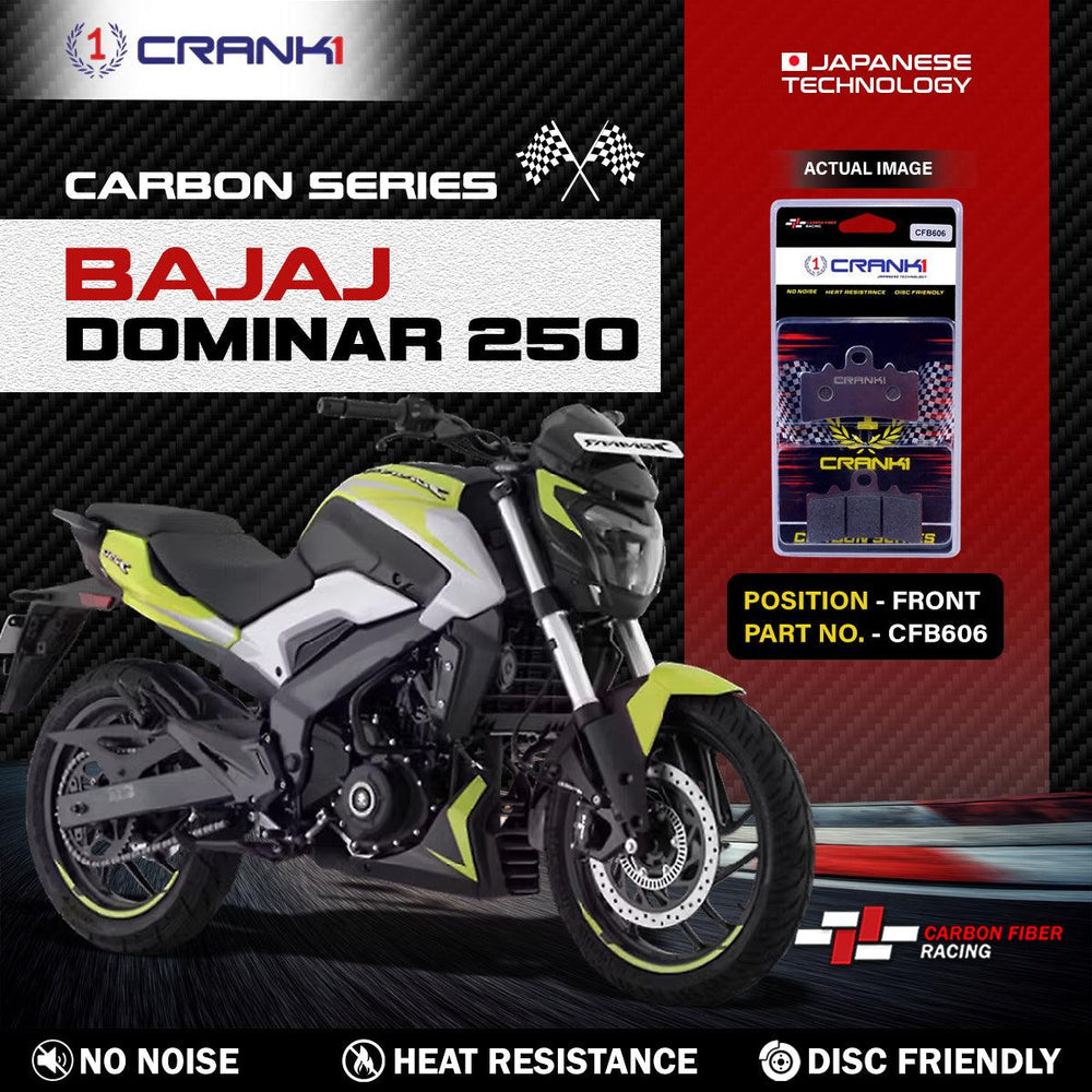 Carbon Brake Pads For Bajaj Dominar 250 - Front - CFB606