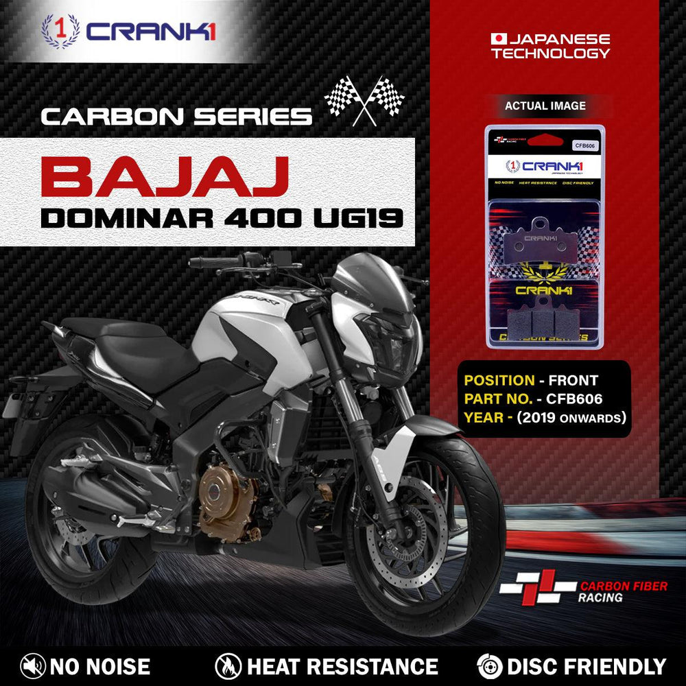 Carbon Brake Pads For Bajaj Dominar 400 UG19 (2019 Onwards) - Front - CFB606