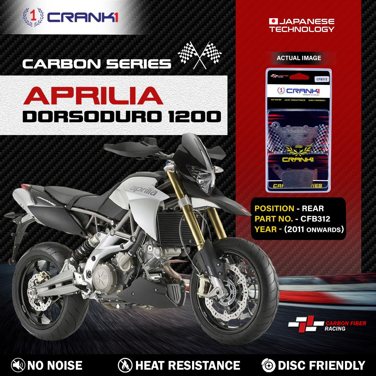 Carbon Brake Pads For Aprilia Dorsoduro 1200 (2011 Onwards) - Rear - CFB312