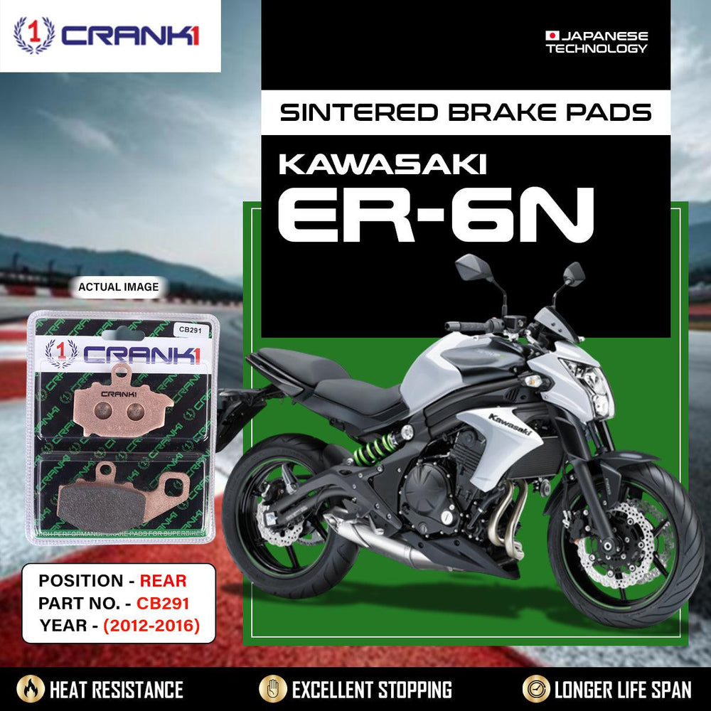 Sintered Brake Pads For Kawasaki ER-6n (2012-2016) - Rear - CB291