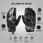 Spidi Flash R Evo Gloves BLACK