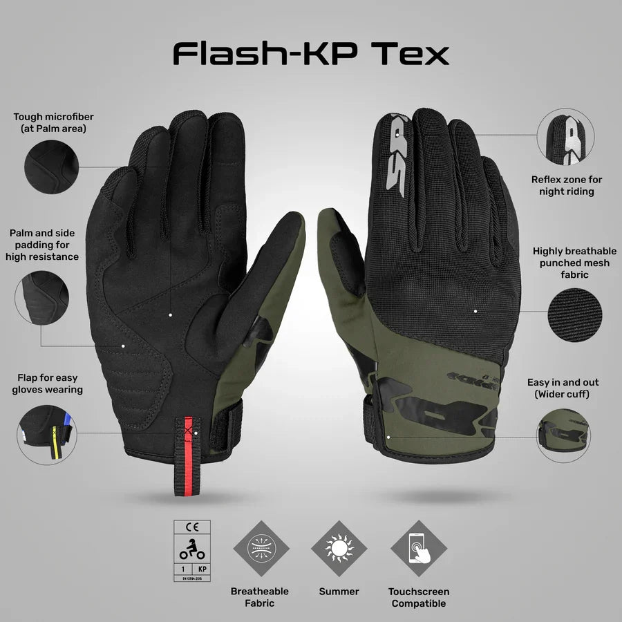 Spidi FLASH-KP Glove MILITARY