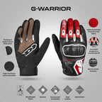 Spidi  G-Warrior Gloves RED BLACK