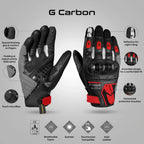 Spidi G-Carbon Glove BLACK RED