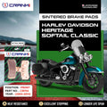 Sintered Brake Pads For Harley Davidson Heritage Softail Classic (2004-2014) - Front - CB754