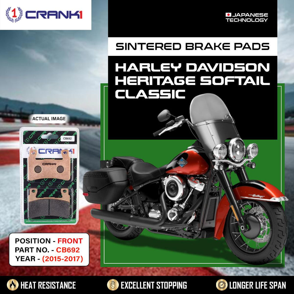 Sintered Brake Pads For Harley Davidson Heritage Softail Classic (2015-2017) - Front - CB692