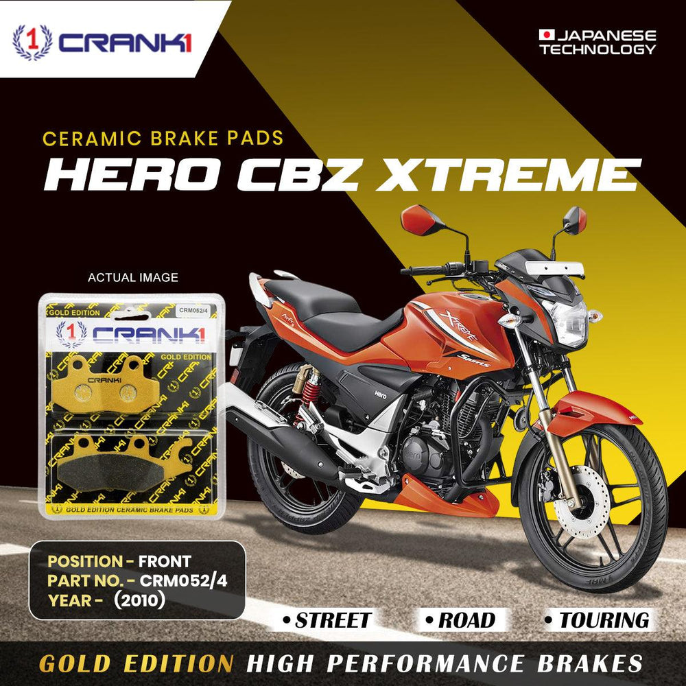 Ceramic Brake Pads For Hero CBZ Xtreme (2010) - Front - CRM052/4