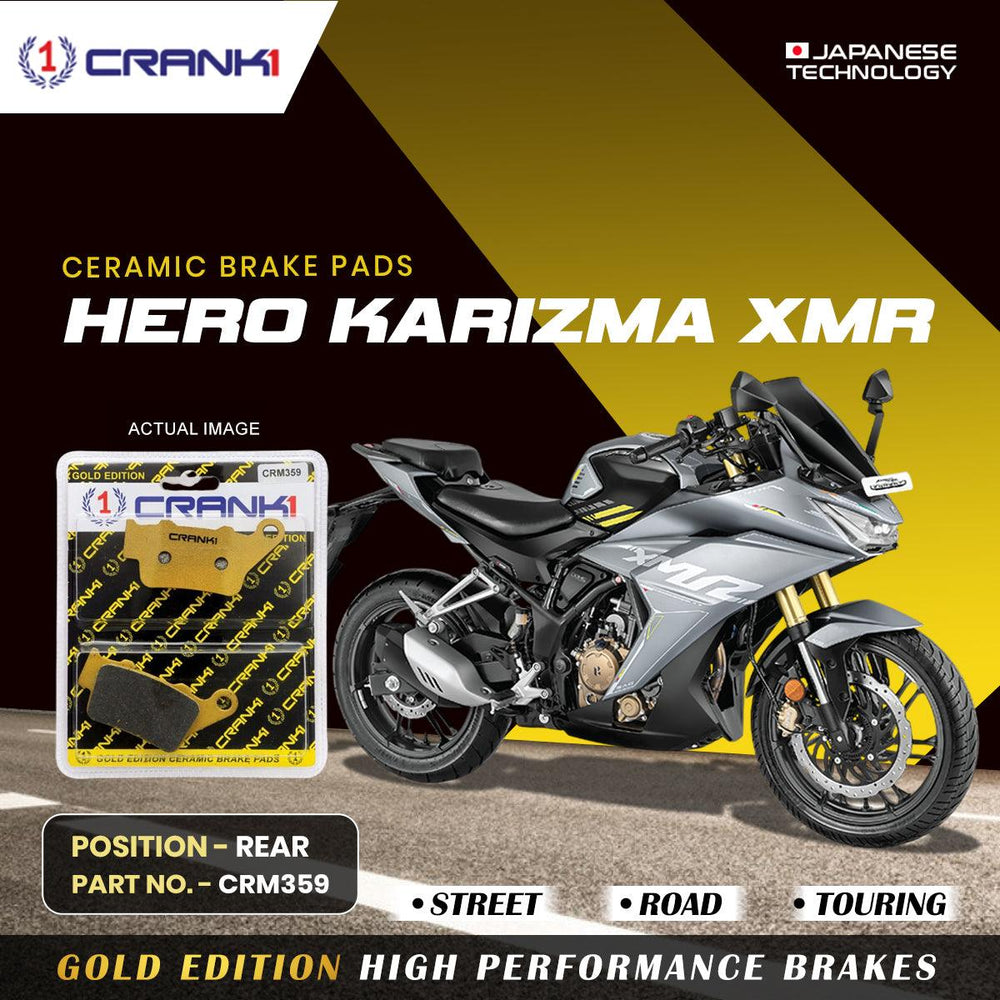 Ceramic Brake Pads For Hero karizma XMR - Rear - CRM359