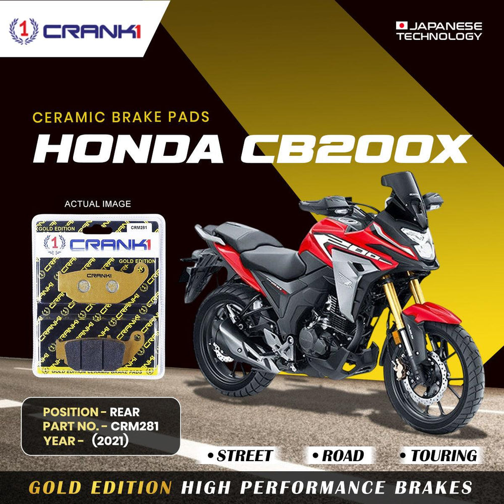 Ceramic Brake Pads For Honda CB200X (2021) - Rear - CRM281