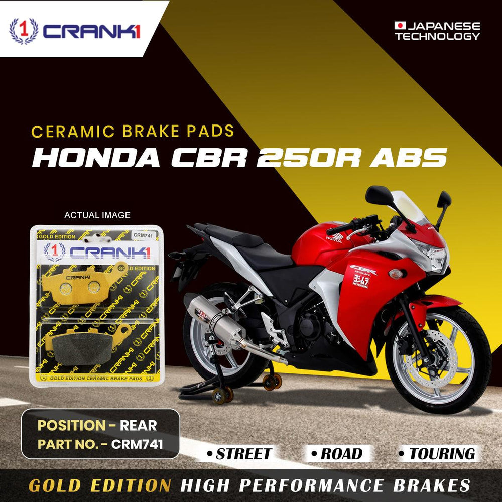 Ceramic Brake Pads For Honda CBR 250R ABS - Rear - CRM741
