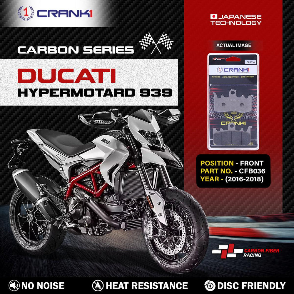 Carbon Brake Pads For Ducati Hypermotard 939 (2016-2018) - Front - CFB036 - 2 Sets
