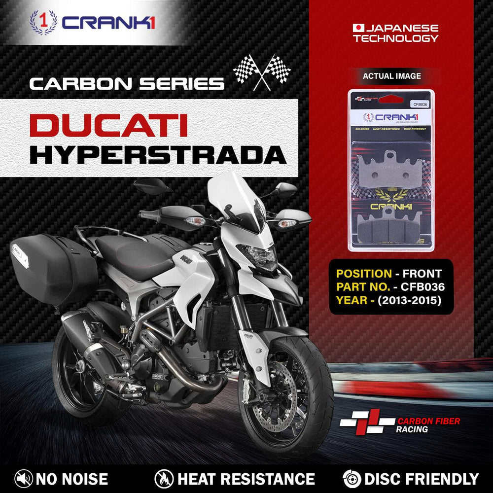 Carbon Brake Pads For Ducati Hyperstrada (2013-2015) - Front - CFB036 - 2 Sets