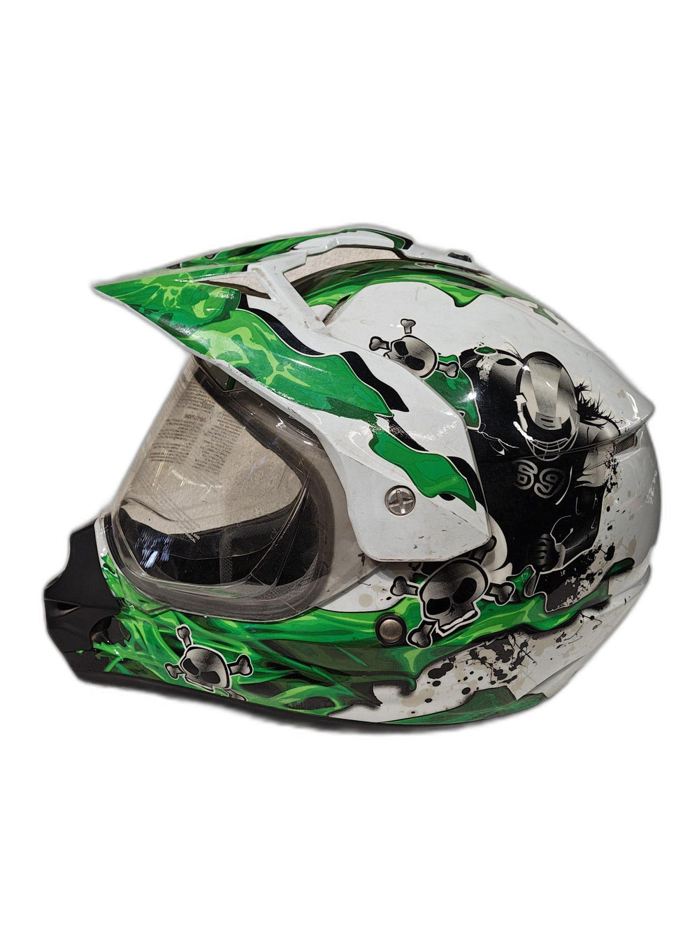 THH GREEN & WHITE HELMET