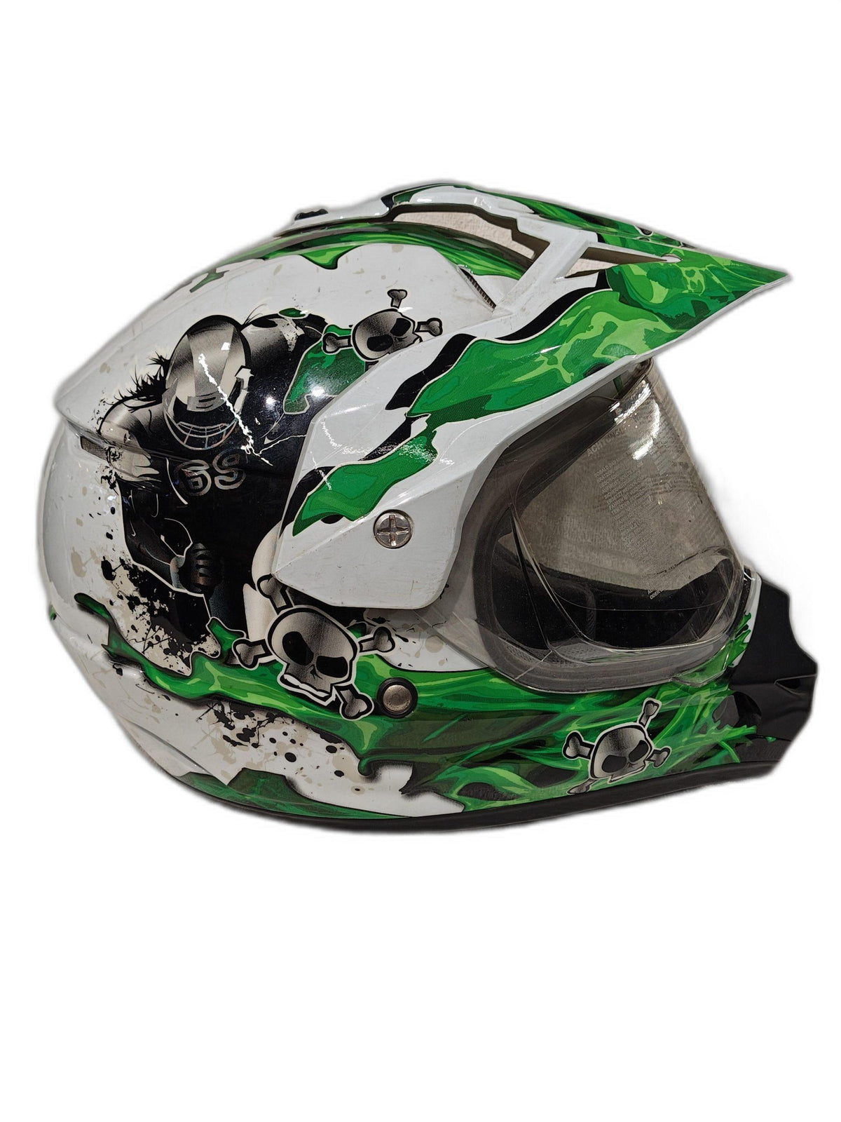 THH GREEN & WHITE HELMET
