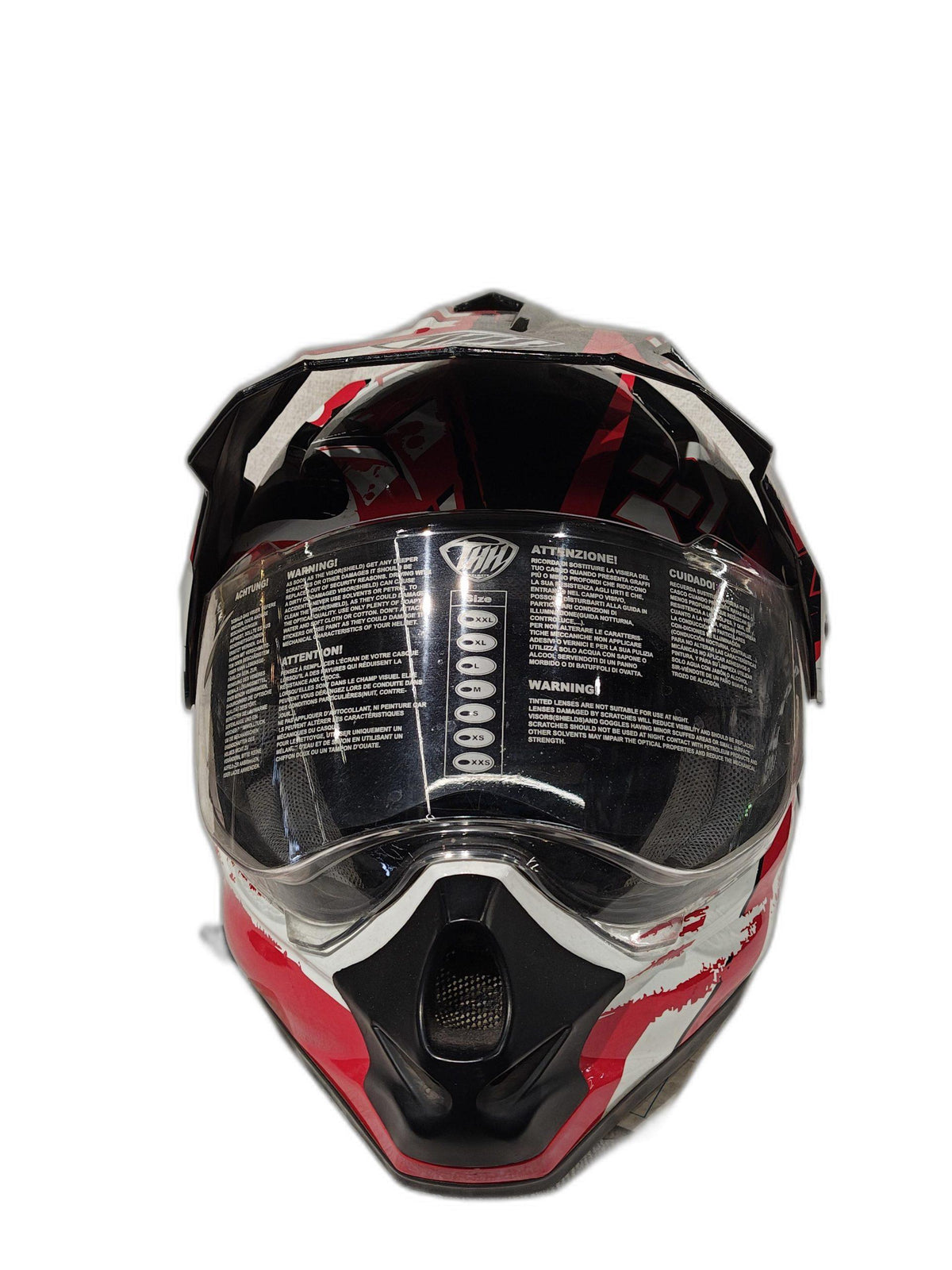 THH BLACK WHITE RED HELMET