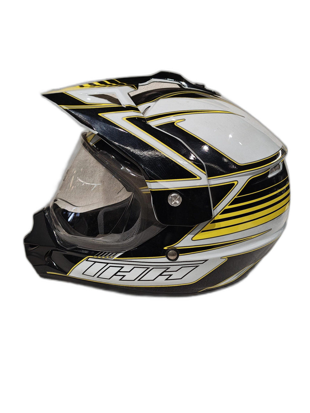 THH BLACK WHITE YELLOW HELMET