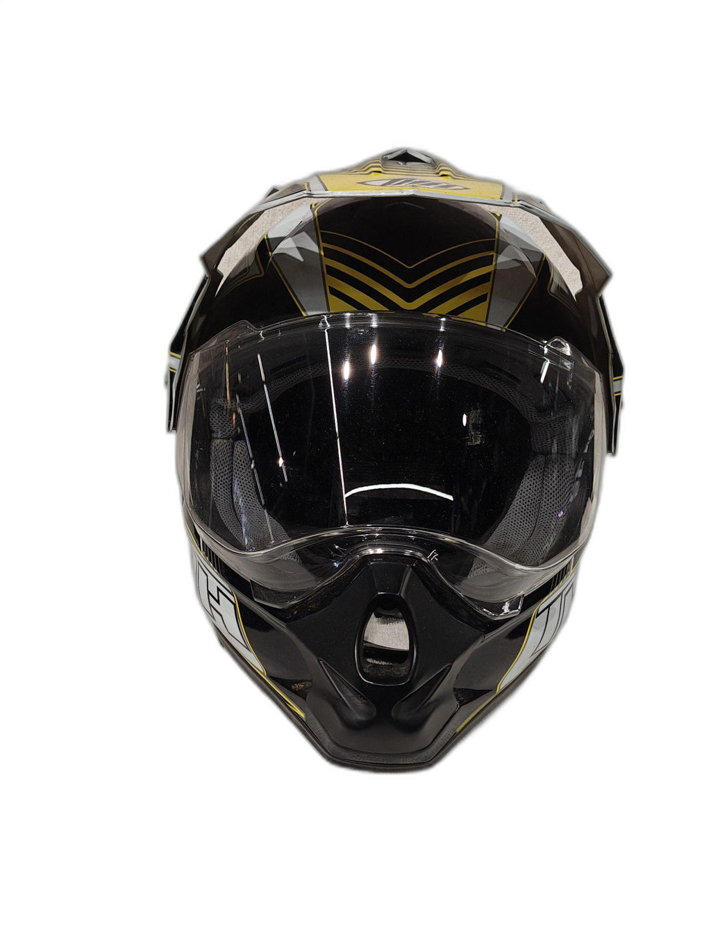THH BLACK WHITE YELLOW HELMET