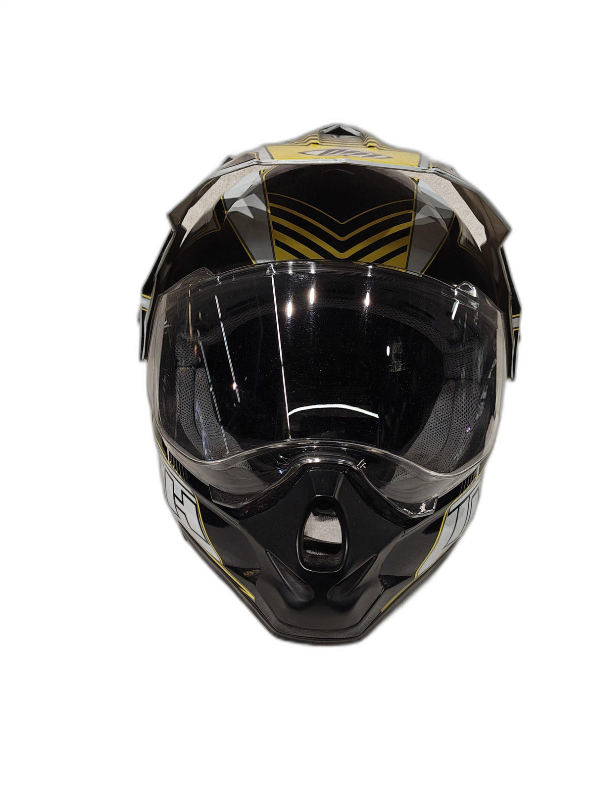 THH BLACK WHITE YELLOW HELMET