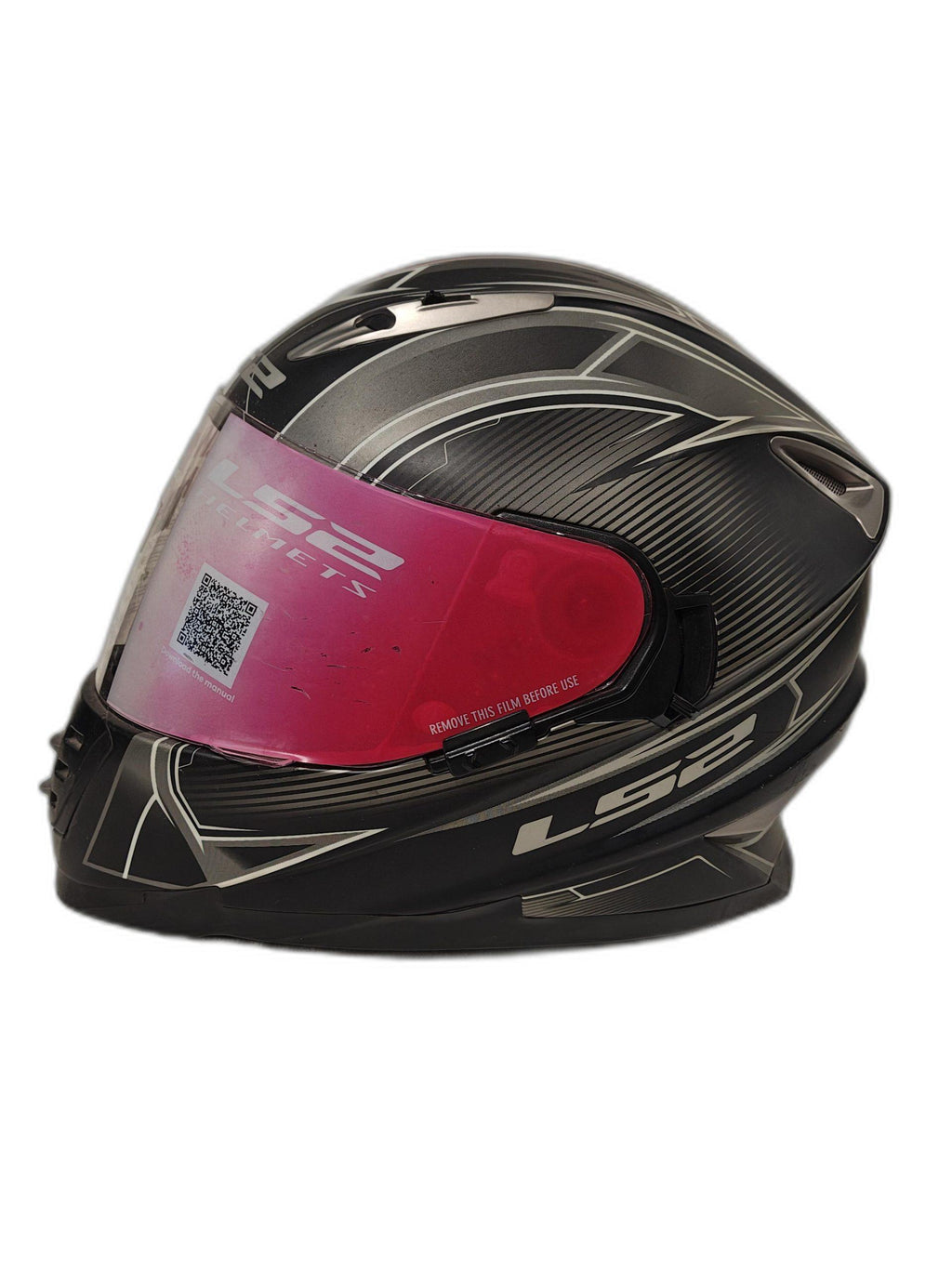 LS2 BLACK GREY HELMET