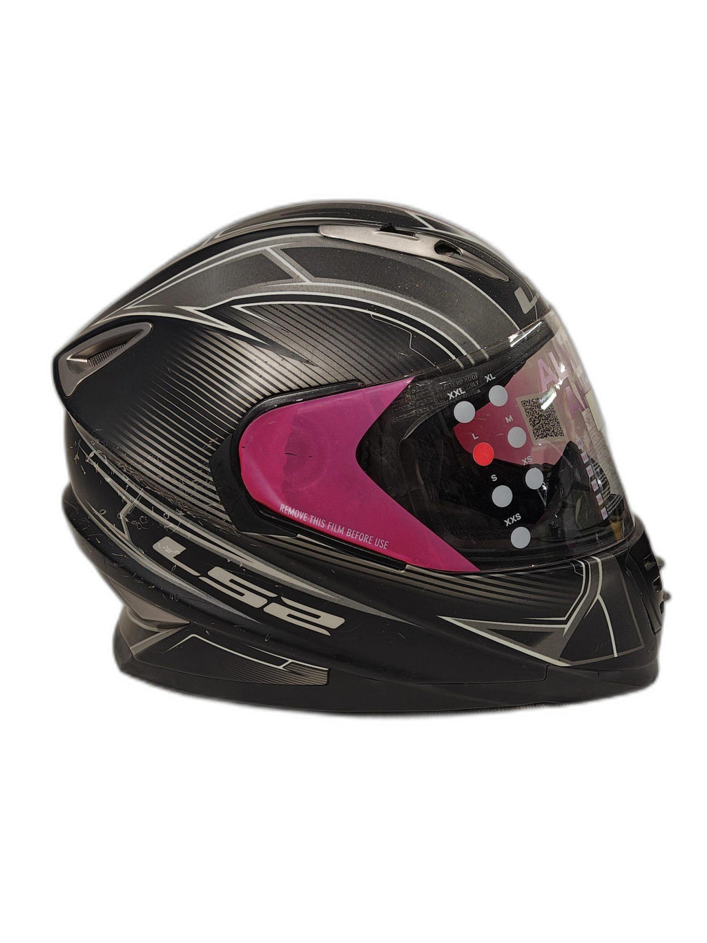 LS2 BLACK GREY HELMET