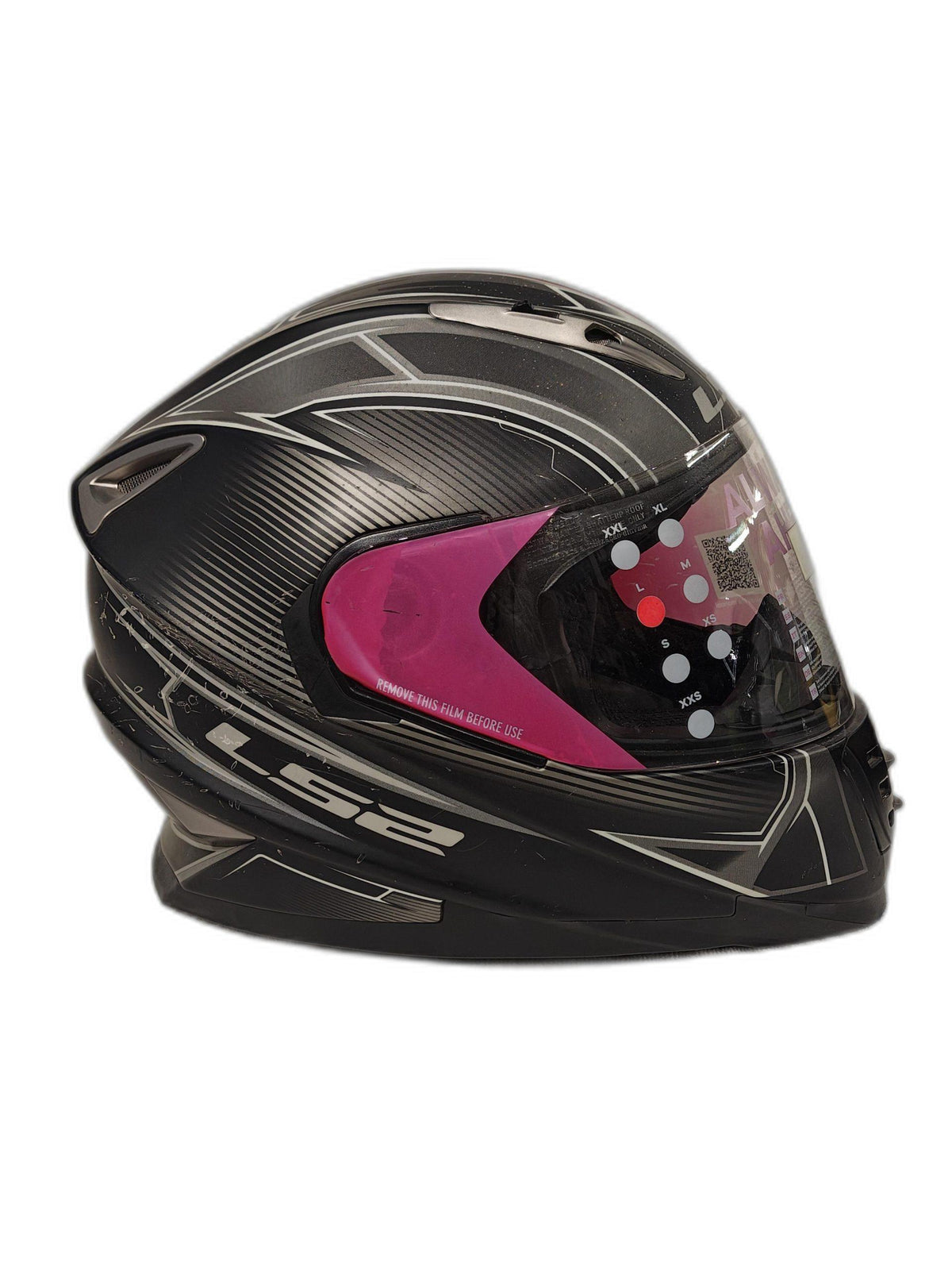 LS2 BLACK GREY HELMET