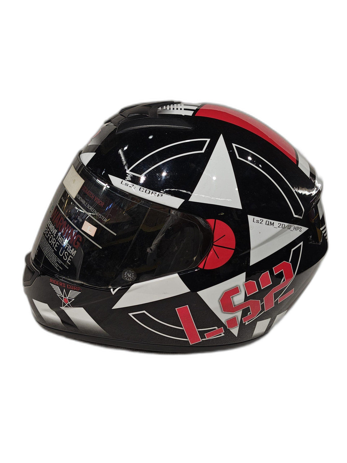 LS2 RED BLACK HELMET
