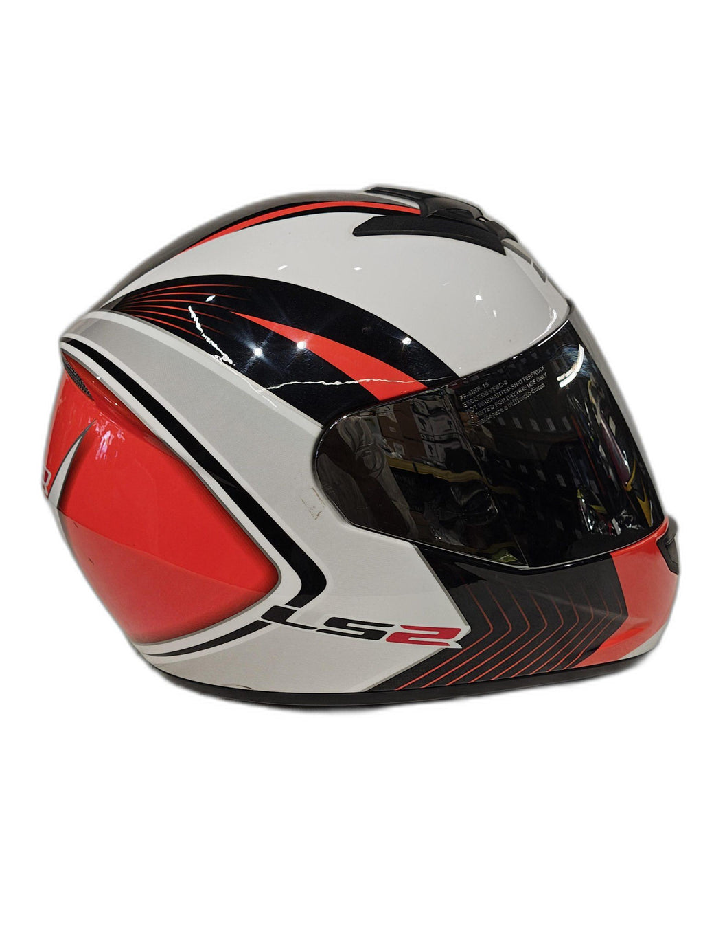 LS2 RED WHITE HELMET