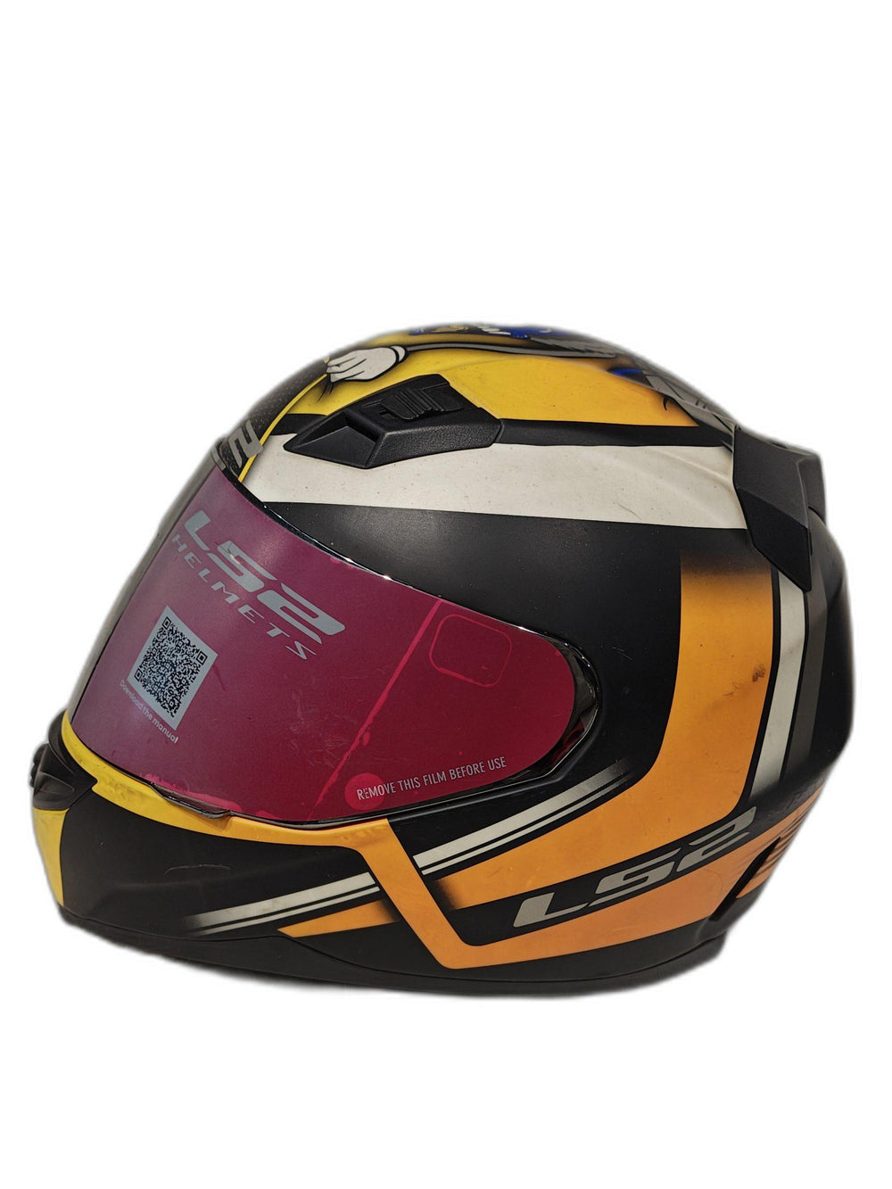 LS2 ORANGE BLACK HELMET