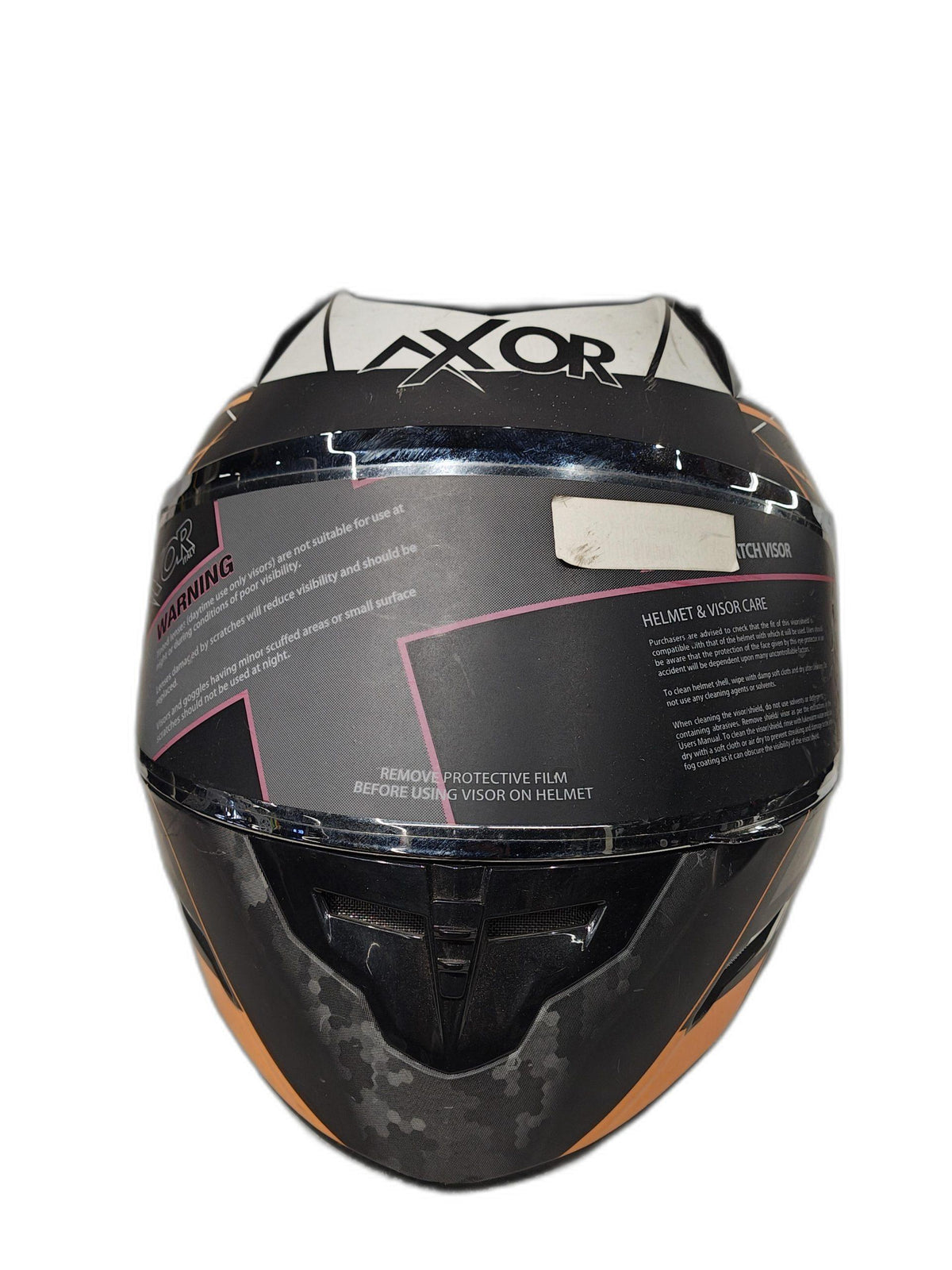 AXOR ORANGE BLACK WHITE HELMET