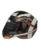 AXOR ORANGE BLACK WHITE HELMET