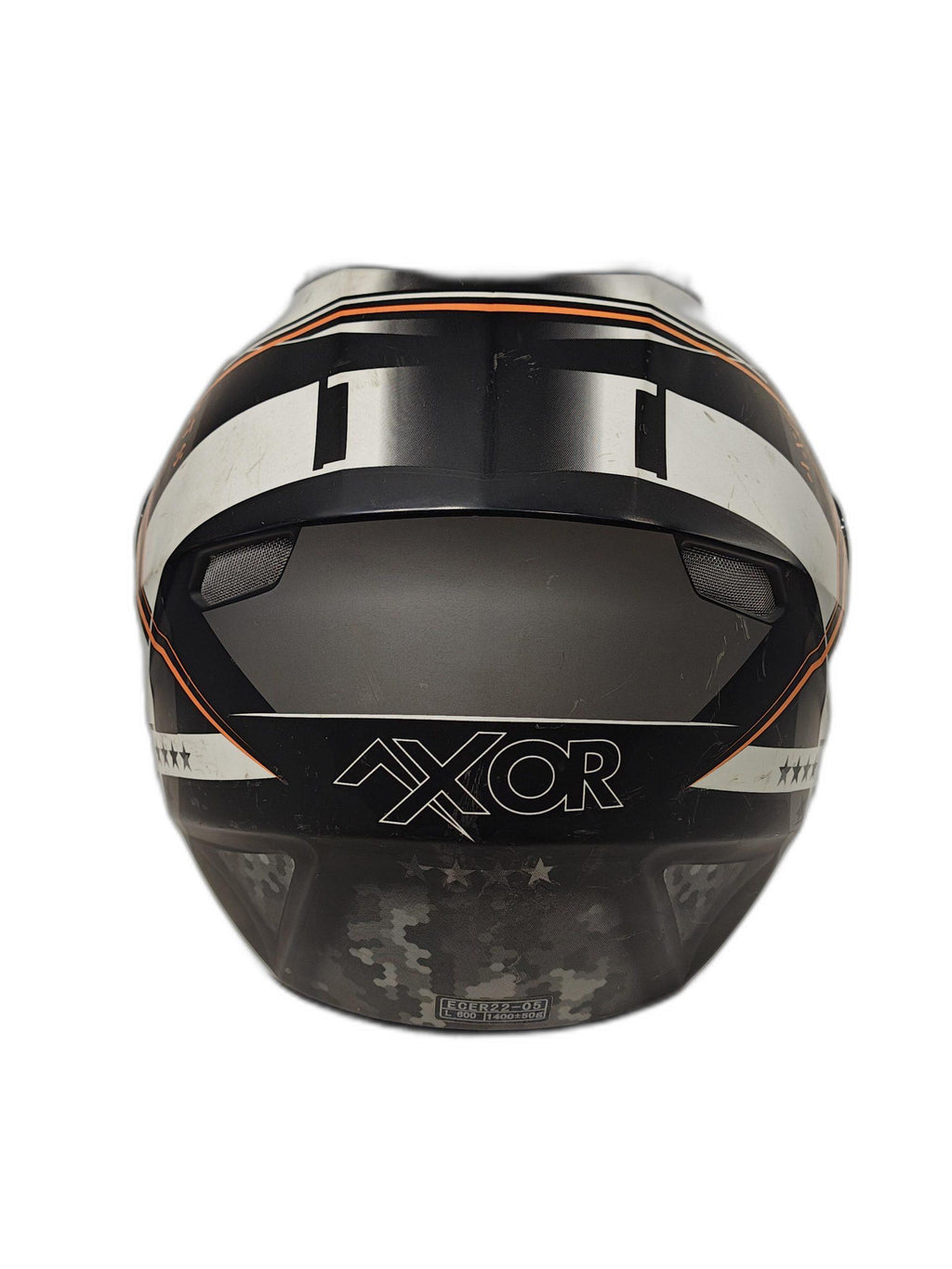 AXOR ORANGE BLACK WHITE HELMET