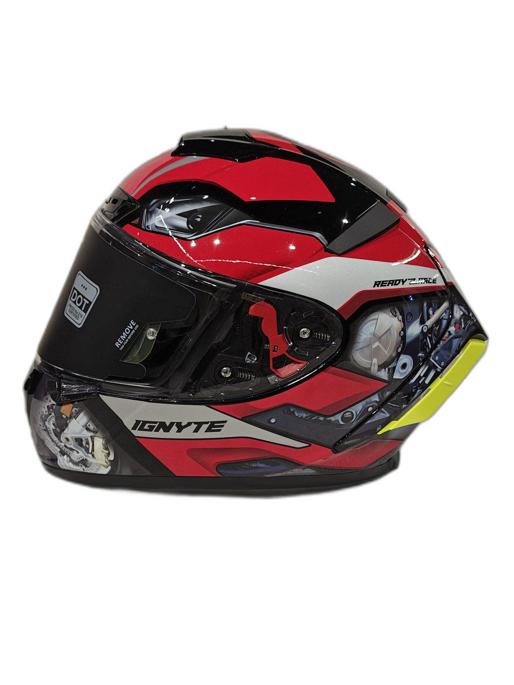 IGNITE RED GREY HELMET