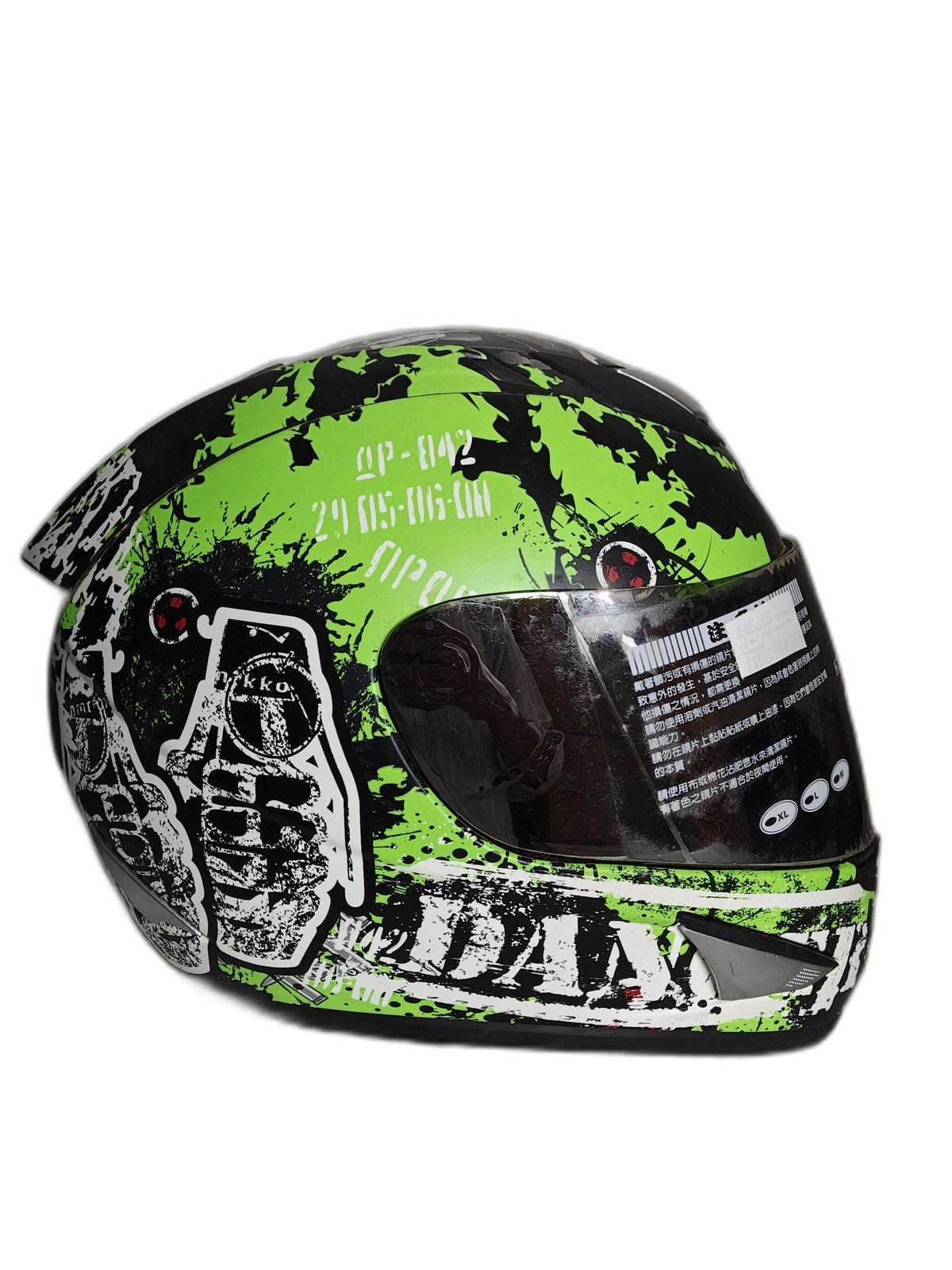 THH  GREEN GRAPHIC HELMET
