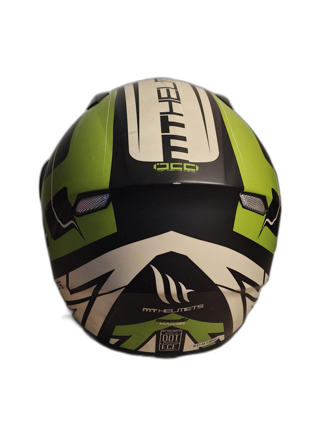 MT GREEN GREY BLACK HELMET