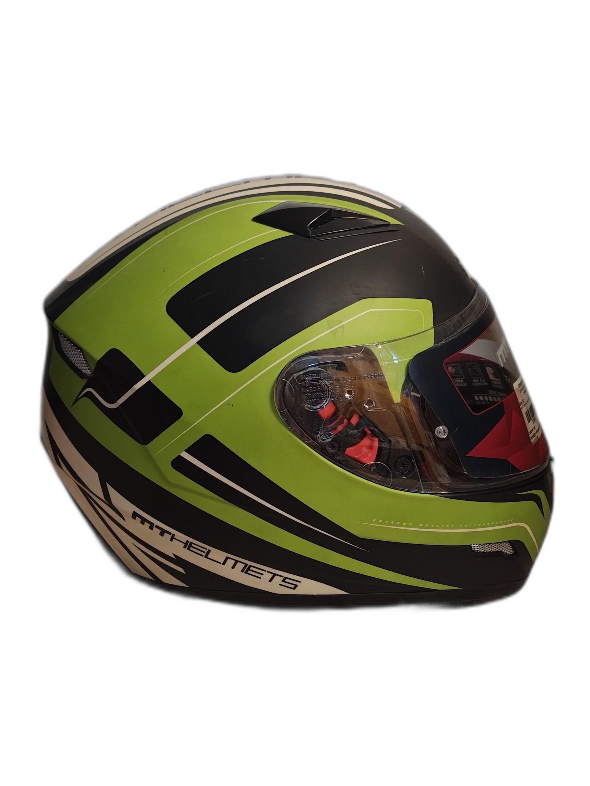 MT GREEN GREY BLACK HELMET