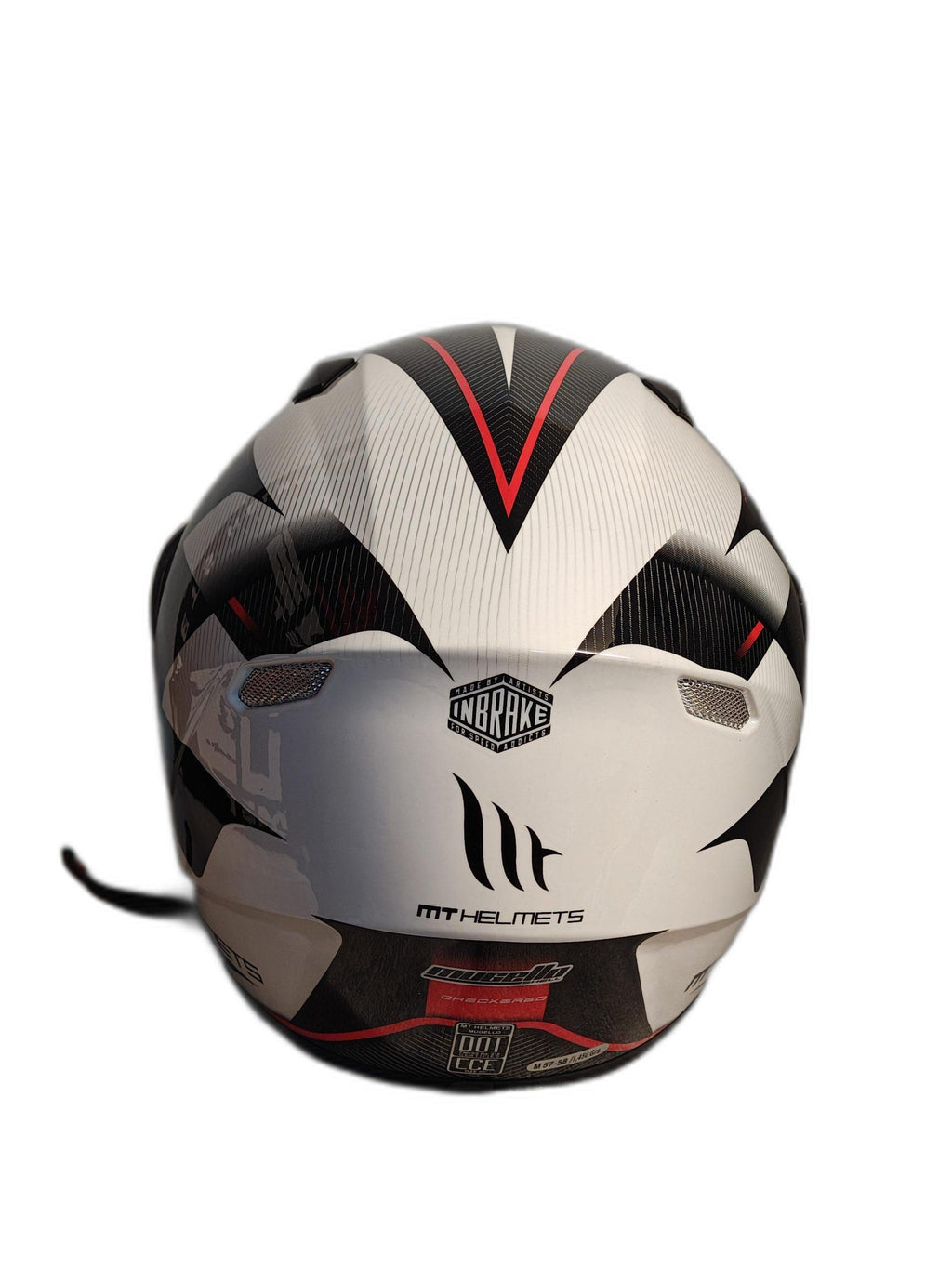 MT BLACK WHITE HELMET