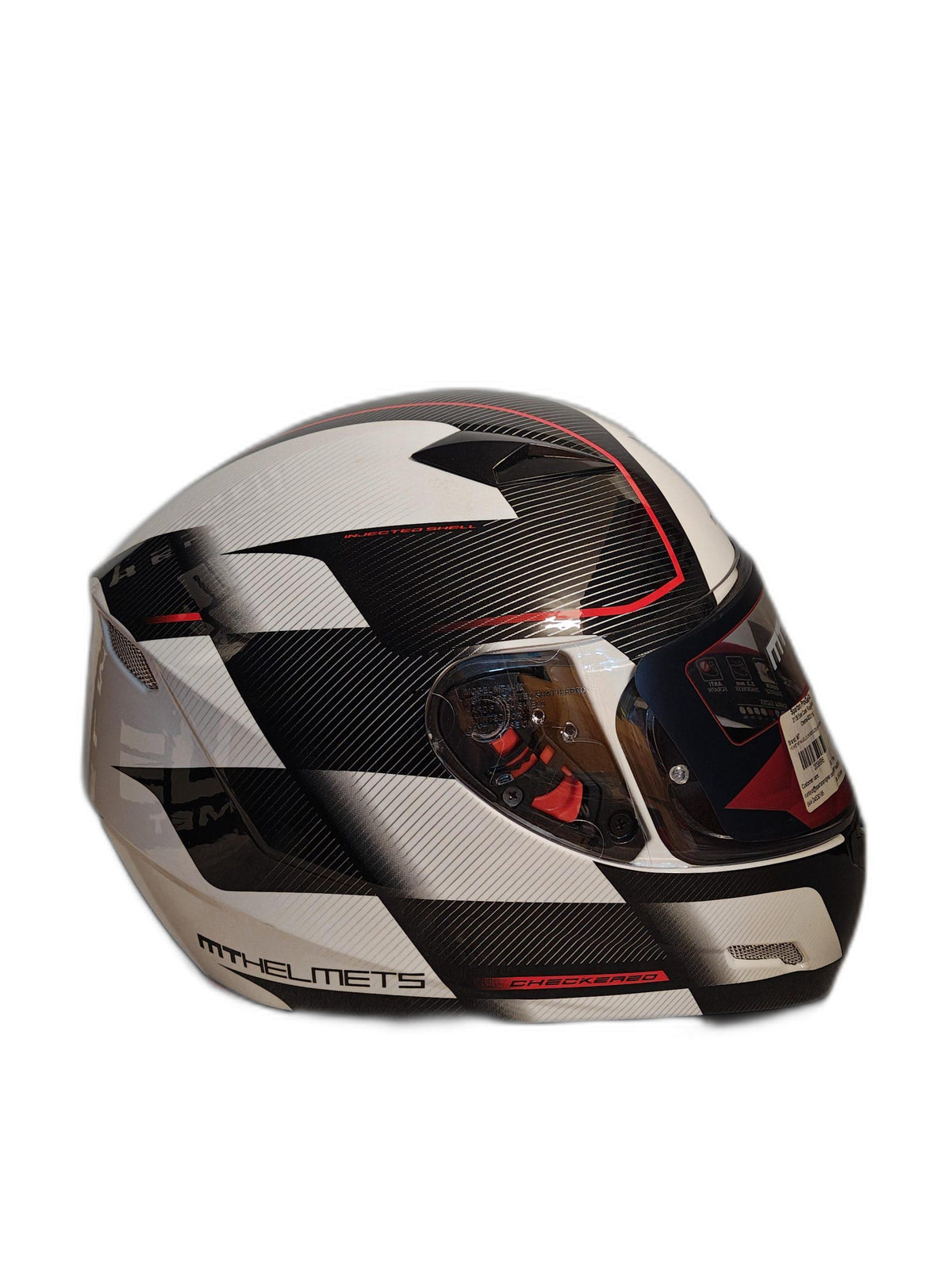 MT BLACK WHITE HELMET