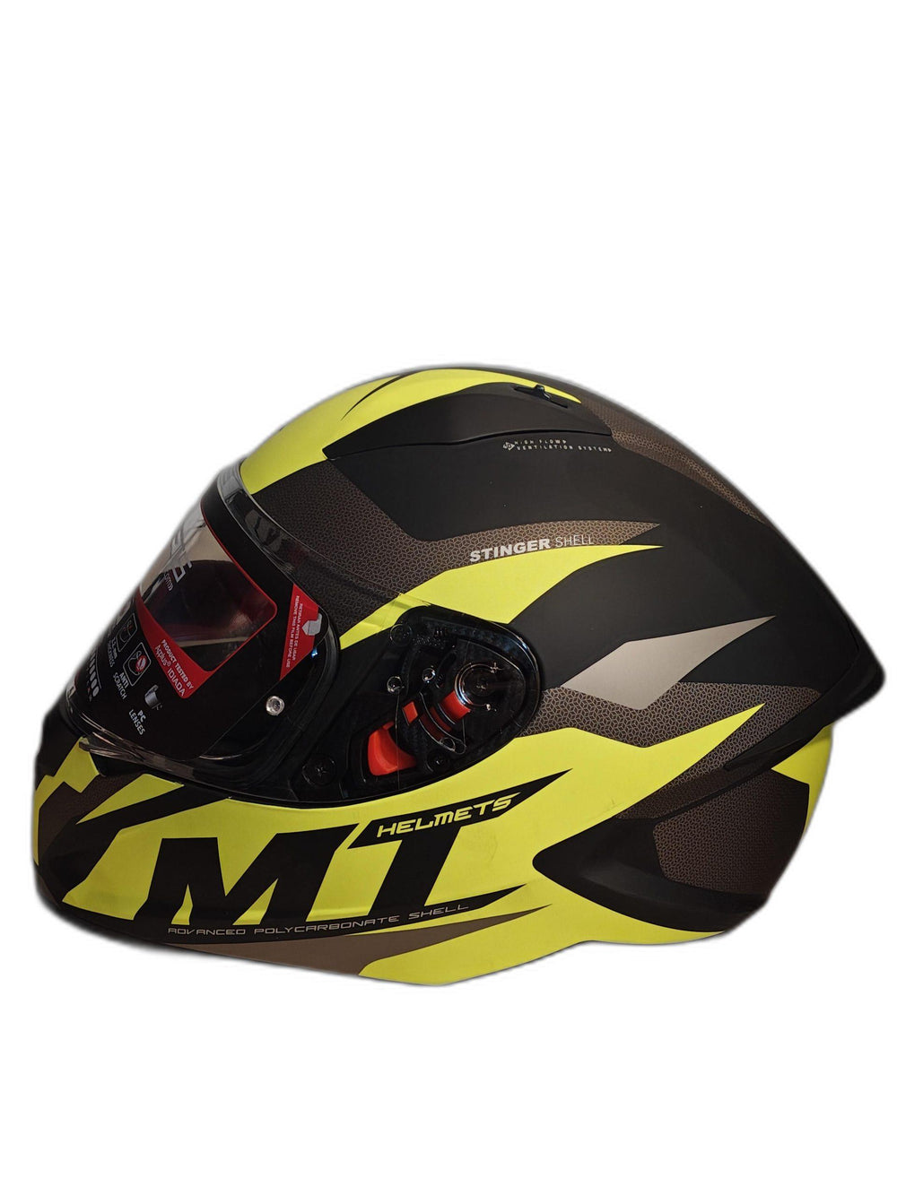 MT YELLOW BLACK HELMET