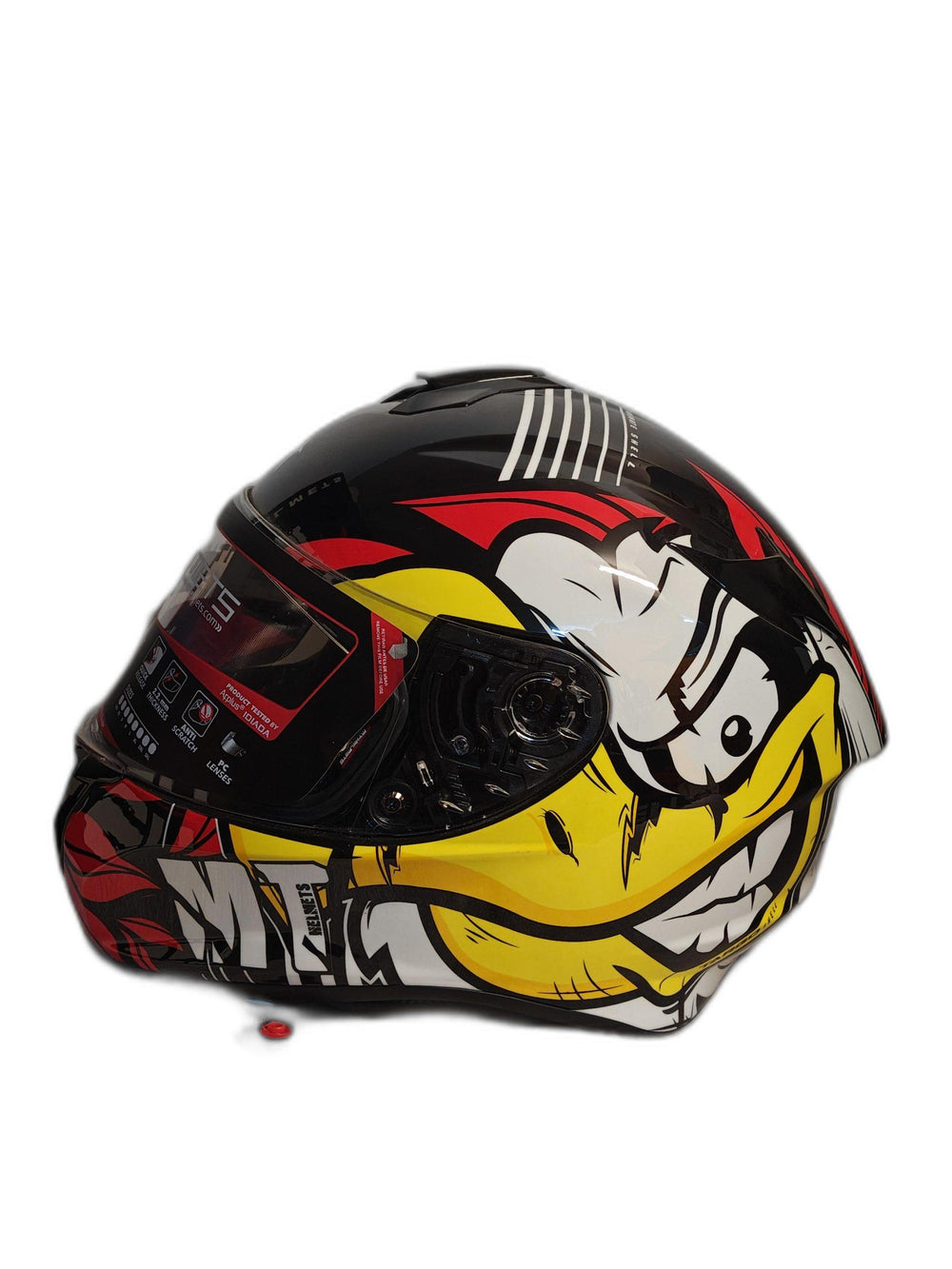 MT YELLOW WHITE RED HELMET