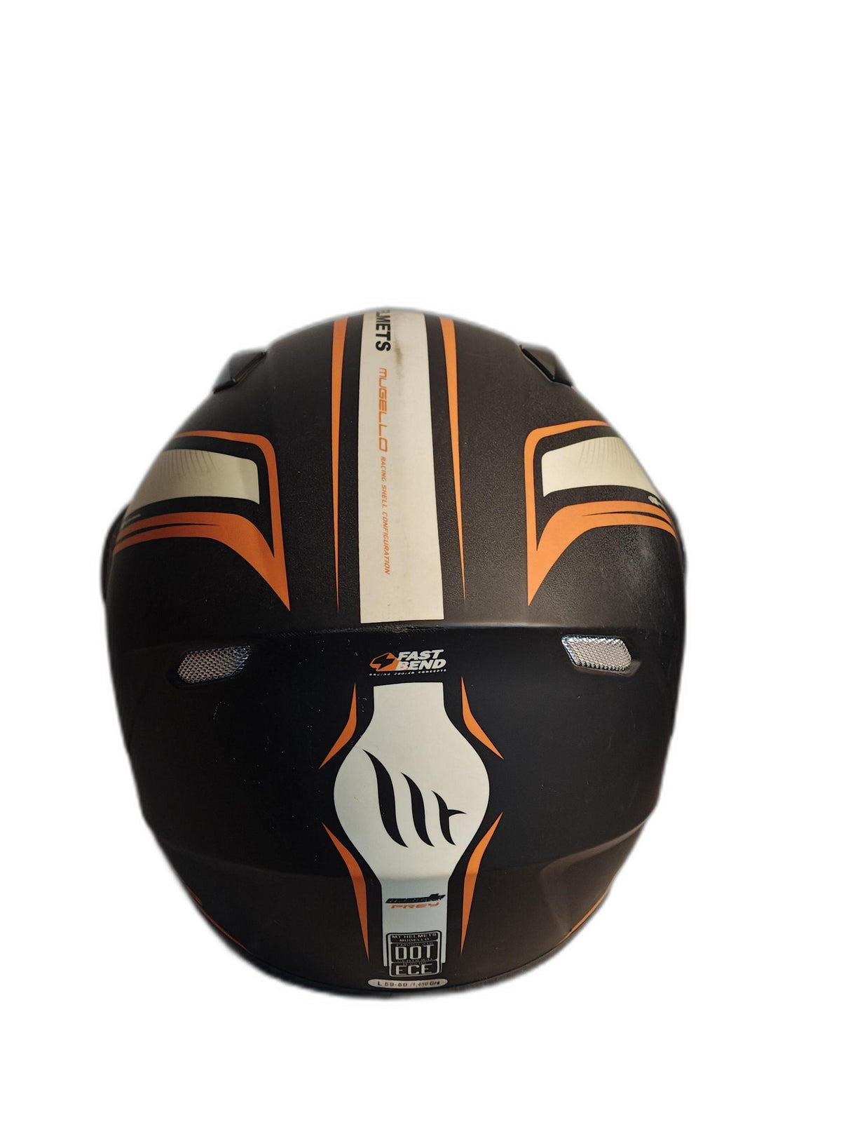 MT BLACK ORANGE HELMET