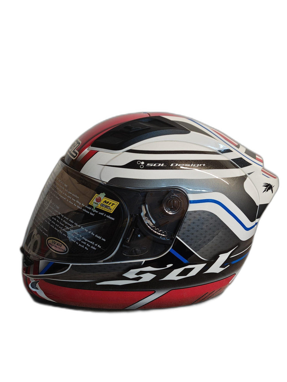 SOL WHITE RED HELMET