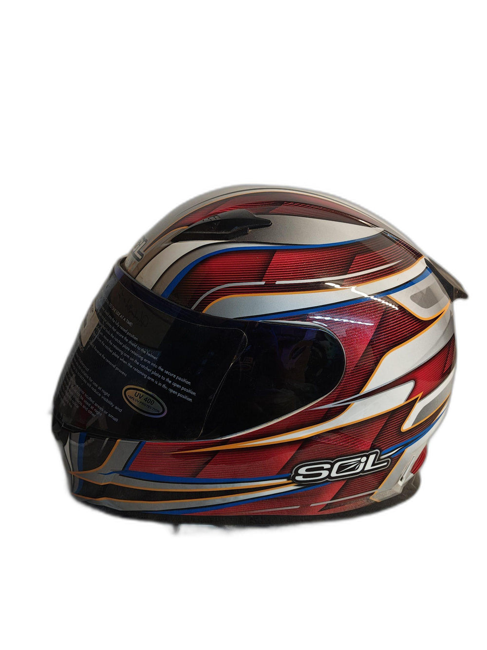 SOL RED SILVER HELMET