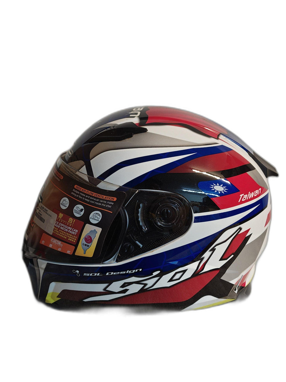 SOL PATRIOT WHITE RED BLUE HELMET