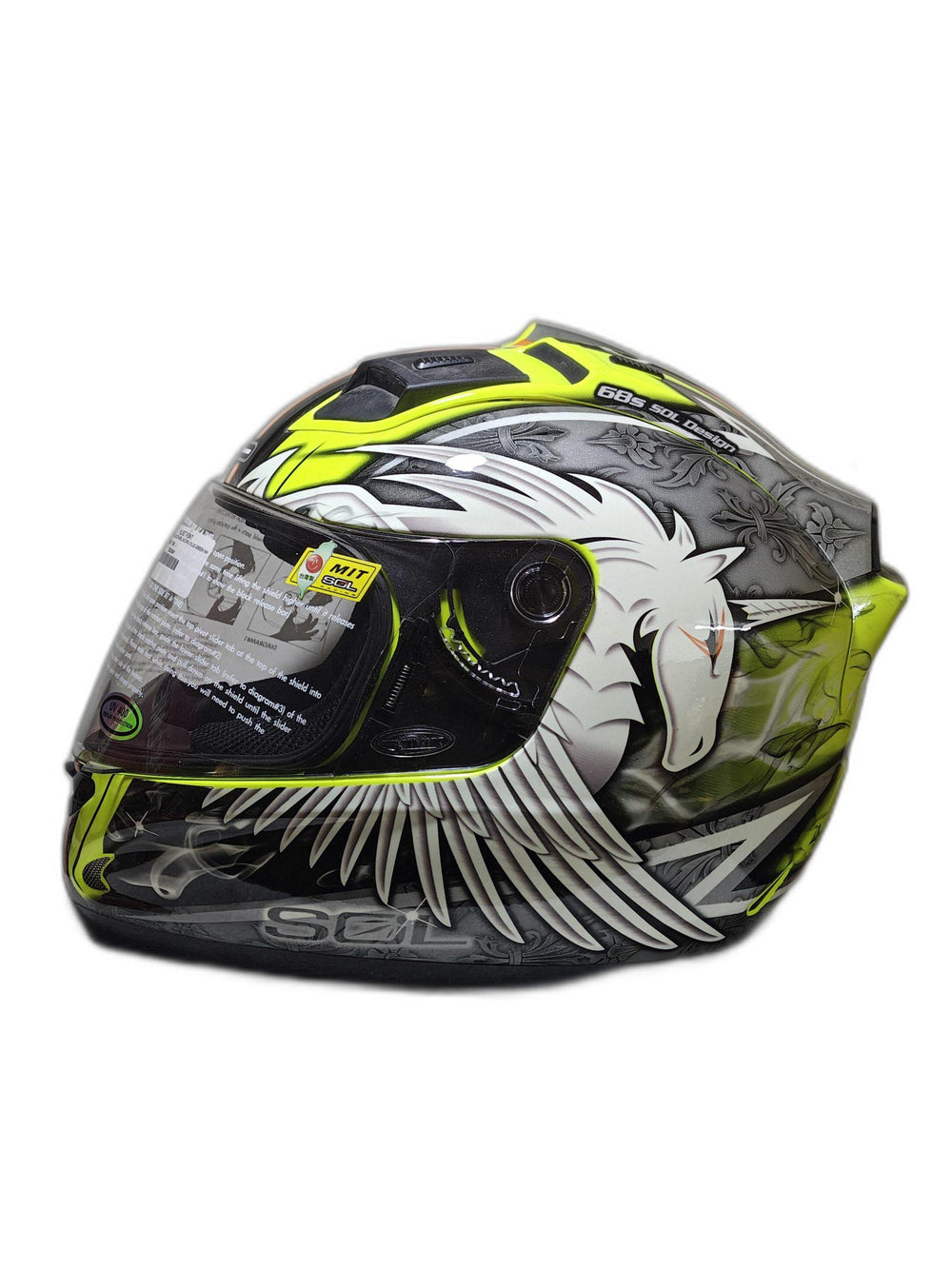 SOL FLUO GREEN HELMET