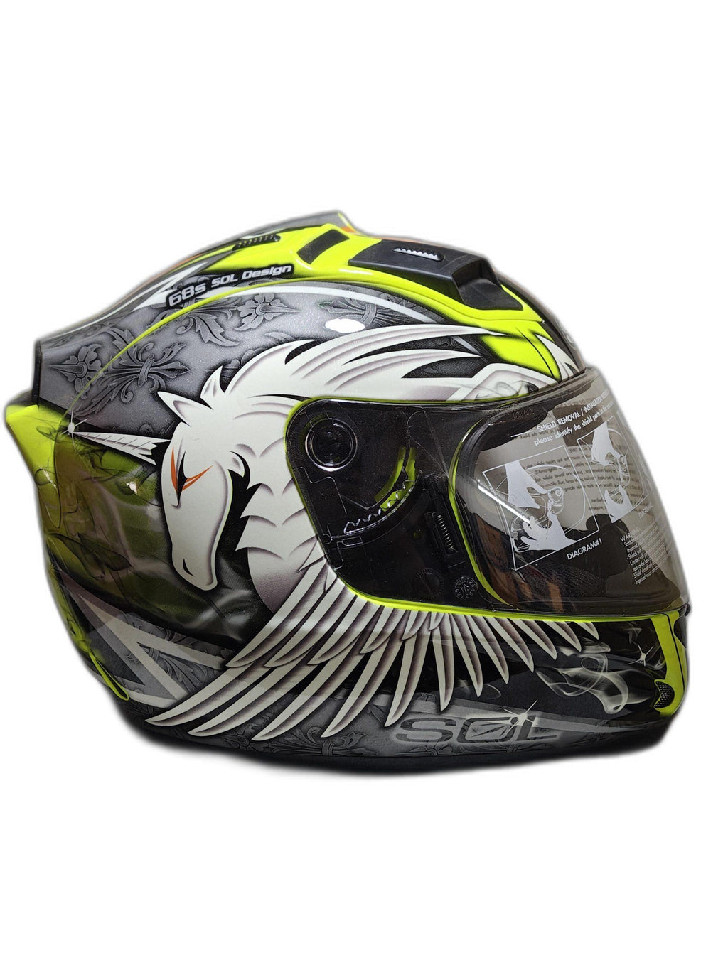 SOL FLUO GREEN HELMET