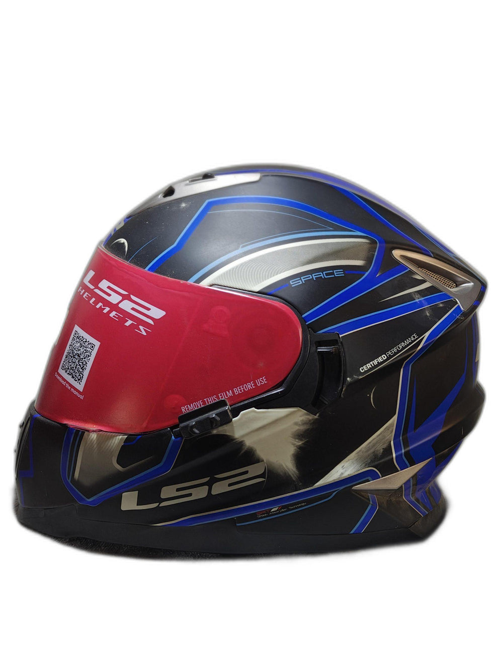 SOL MATT BLK BLUE HELMET