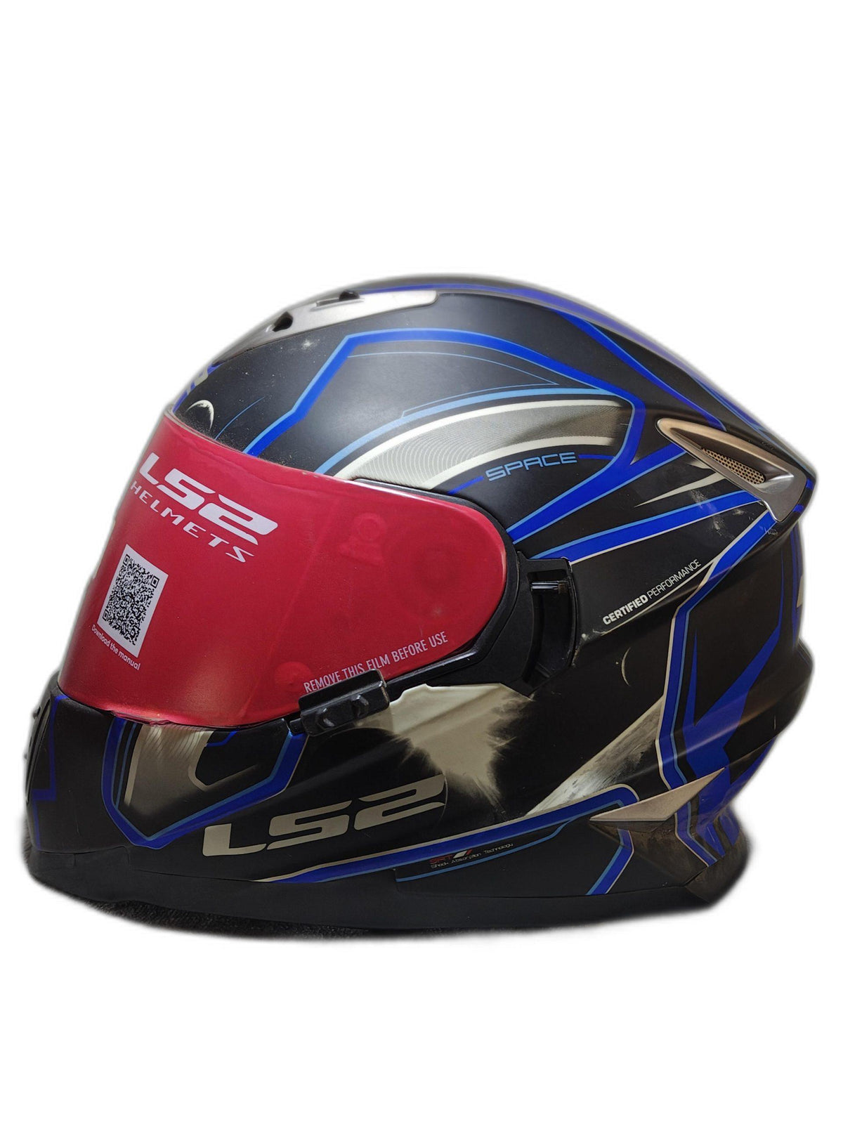 SOL MATT BLK BLUE HELMET