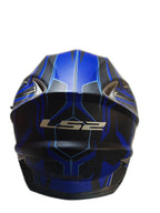 SOL MATT BLK BLUE HELMET