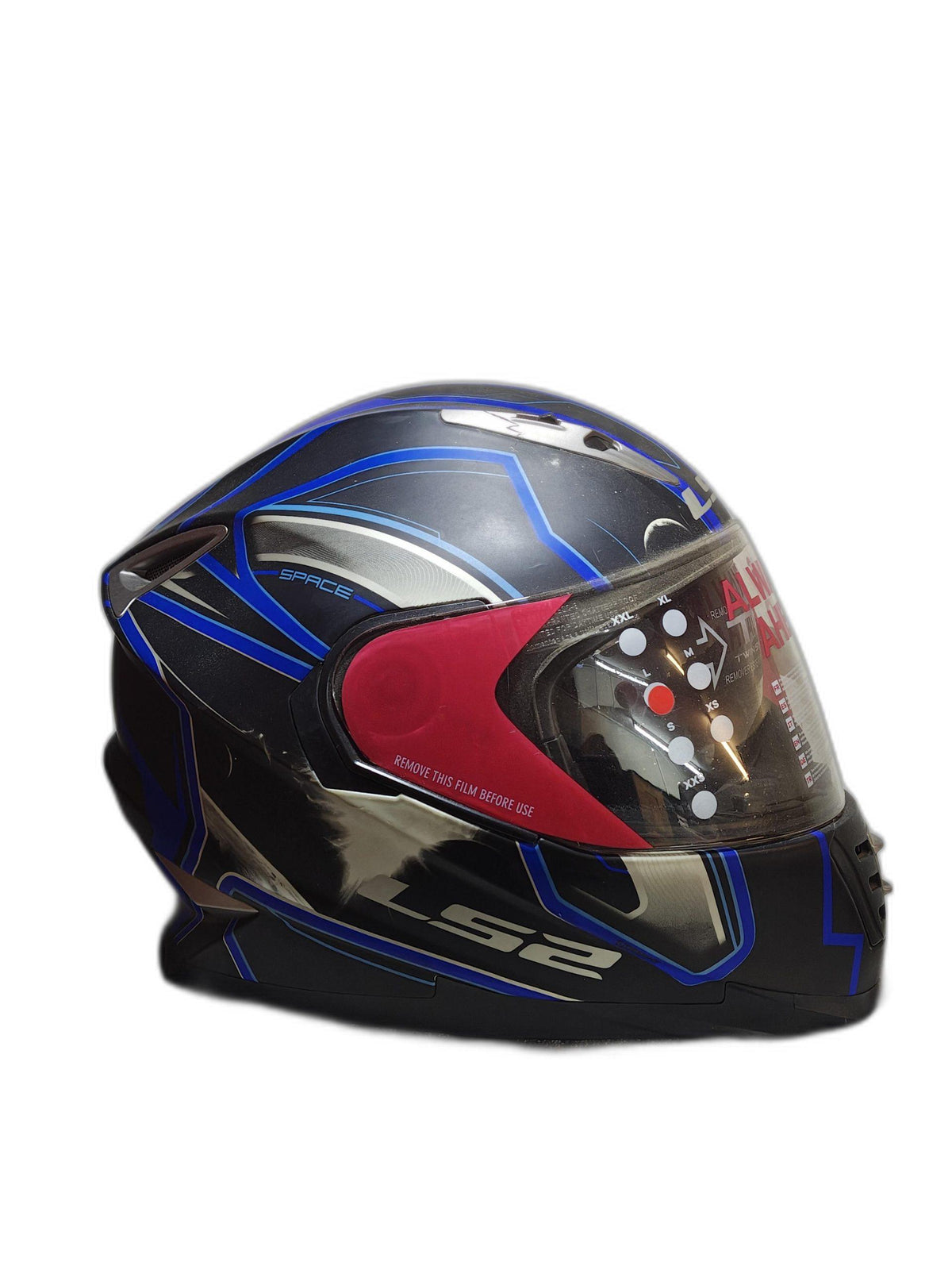SOL MATT BLK BLUE HELMET